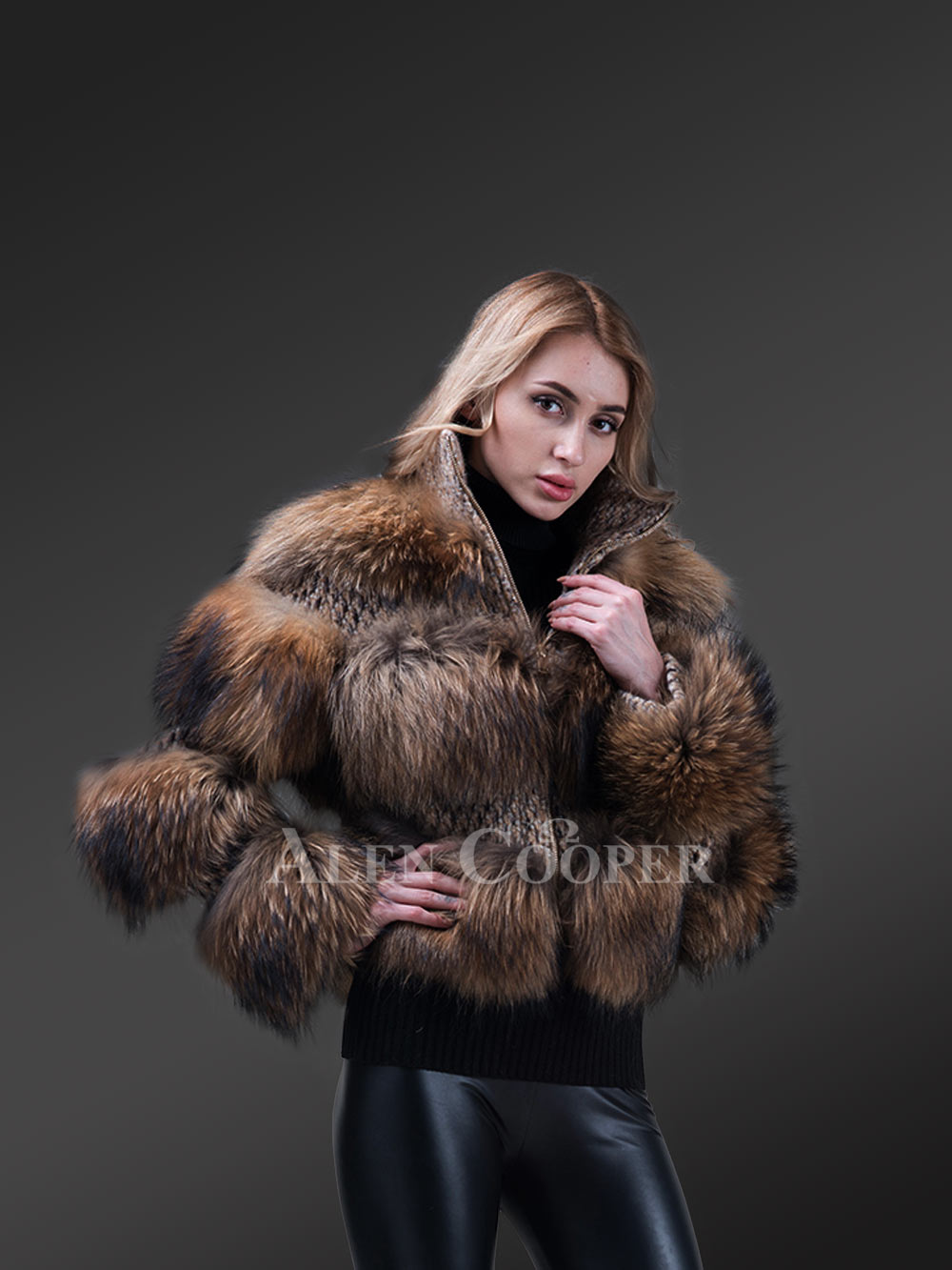 Womens Black Fox Fur Short Jacket– Be a Trendsetter Anytime Anywhere - Image 4
