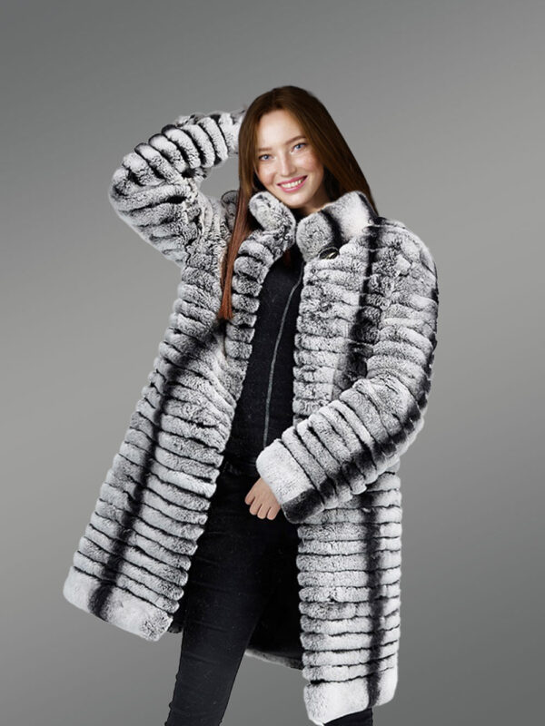 Highly Fashionable and Luxury Long Warm Winter Real Fur Coat for Women - Image 4