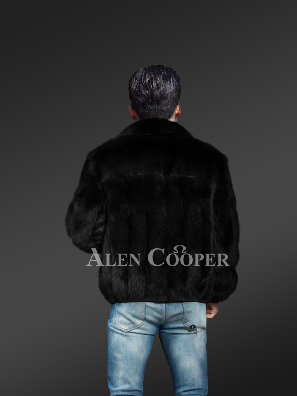 Black Full Skin Mink Fur Bomber Jacket for Men is Stylish and Luxurious - Image 4