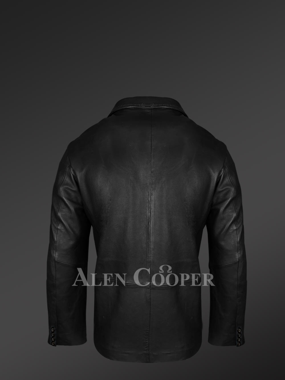 Black Leather Dress Jacket for Men – Formal Outfit for Dazzling Appearance - Image 4