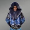 Men Mink Fur Coat with Hood