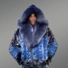 Men Mink Fur Coat with Hood