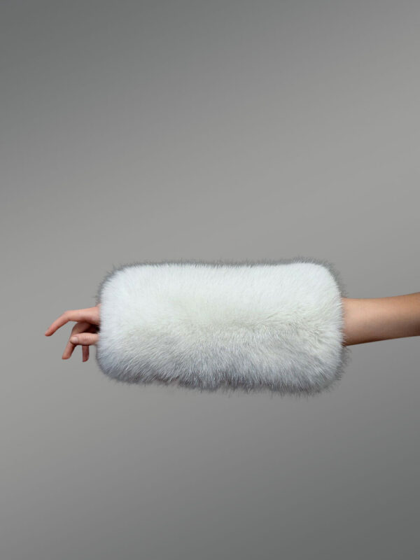 Women’s Fox Fur Hand Warmer Muffs - Image 3