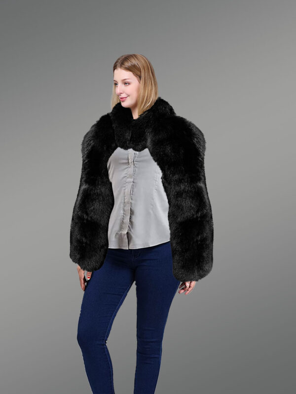 Fur Sleeves with Neck Warmer - Image 2