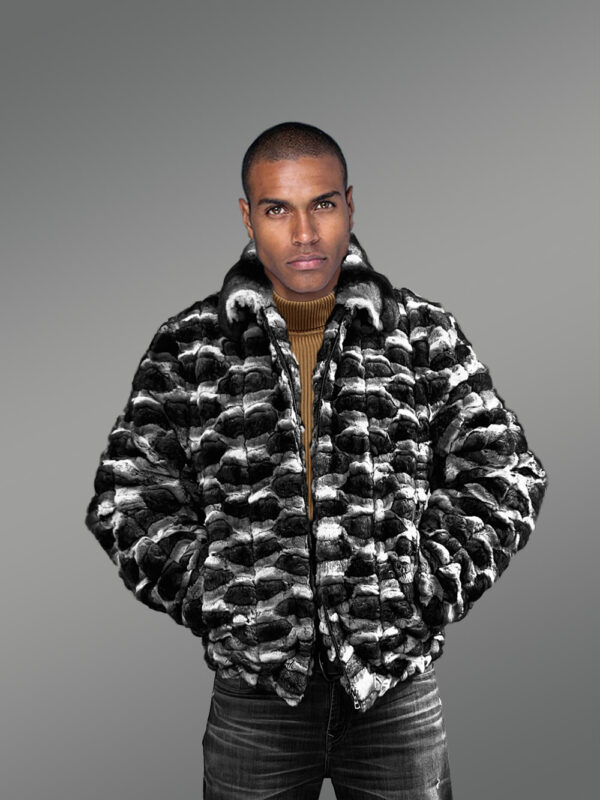 Men’s Premium Chinchilla Bomber Jacket - Image 2