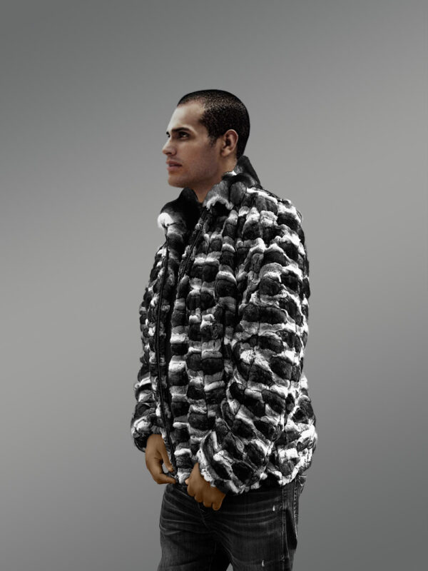 Men’s Premium Chinchilla Bomber Jacket - Image 4