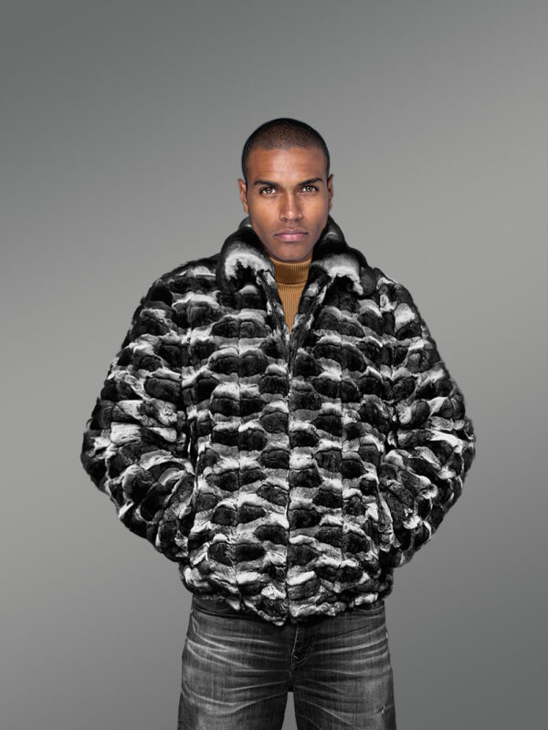 Men’s Premium Chinchilla Bomber Jacket - Image 3