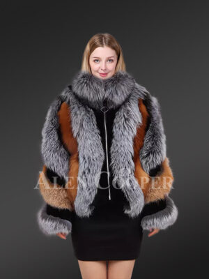 Womens Fox Fur Bomber Jacket for Maximum Style and Warmth