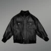 Kid’s Leather Bomber Jacket