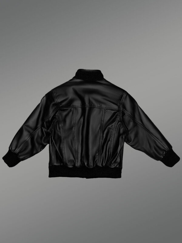 Kid’s Leather Bomber Jacket