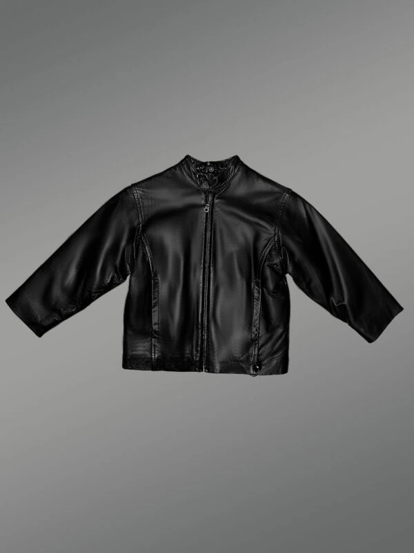 Kid’s Leather Bomber Jacket