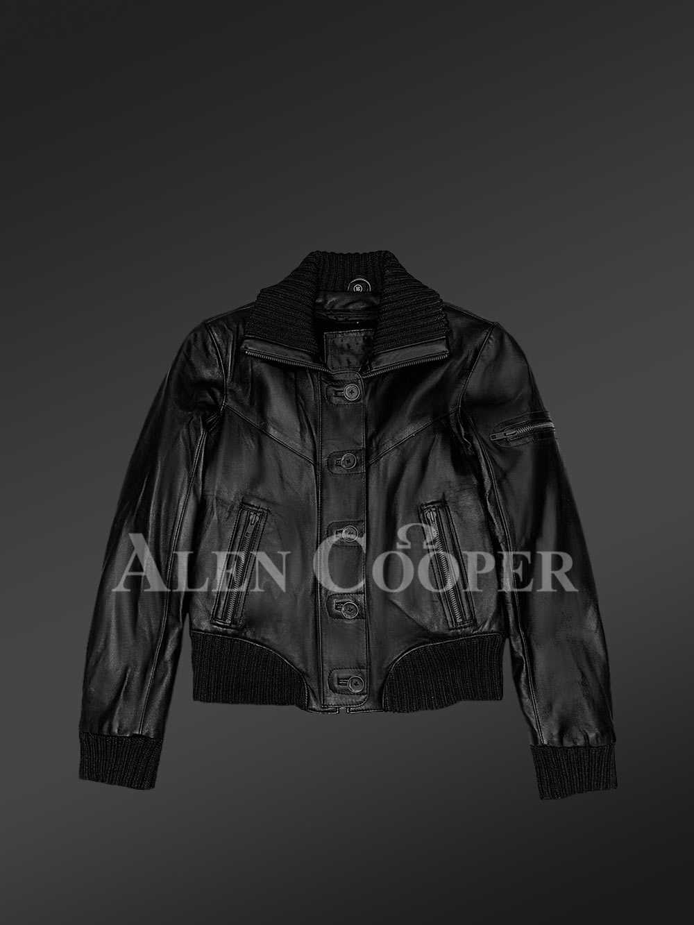 Kids’ Black Moto Leather Jacket - Image 4