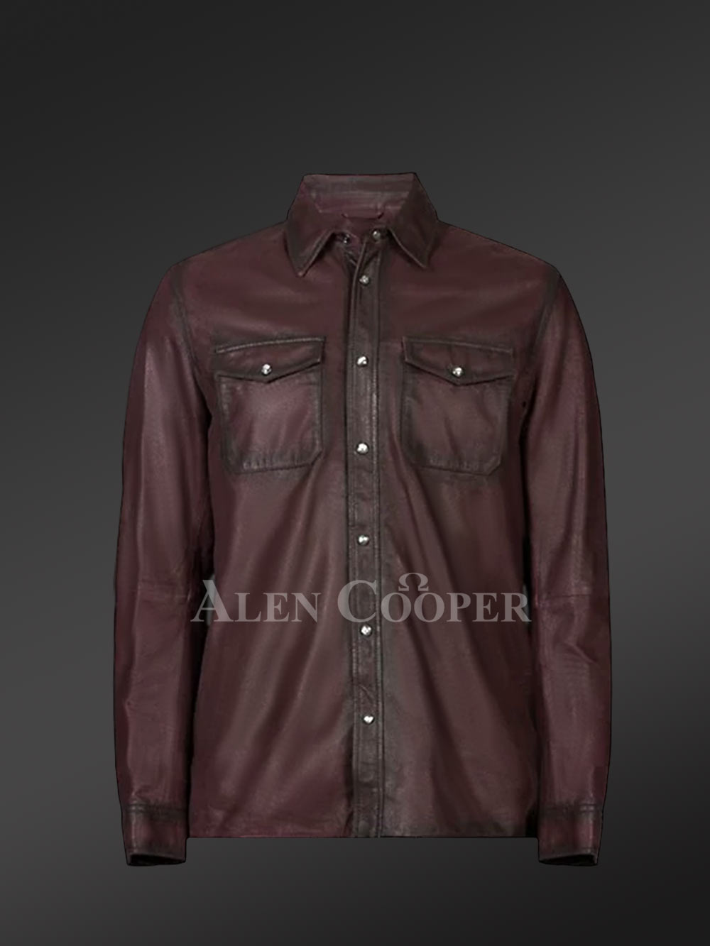 Mens Leather Dress Shirt in Brown – Step Out Looking Suave - Image 8