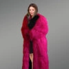 Mongolian Wool Shearling Long Coat side view