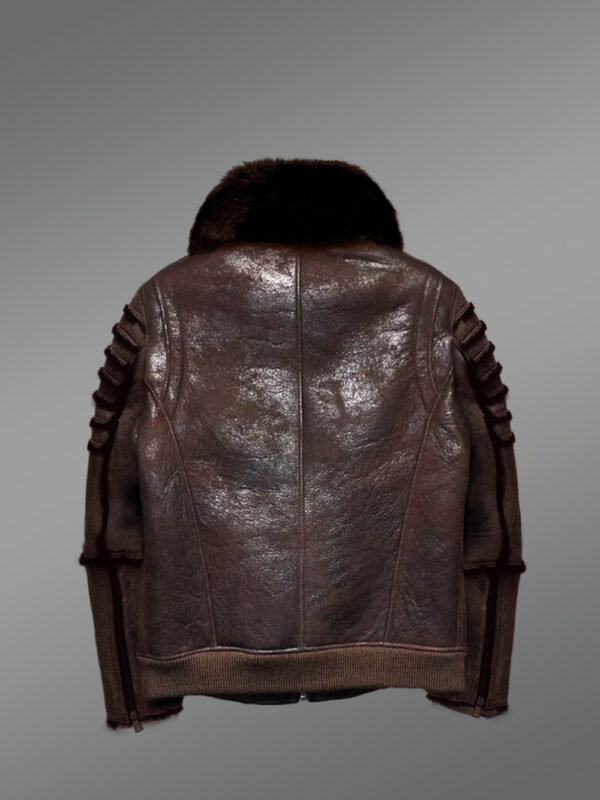 Aviator Bomber Shearling Jacket - Image 4