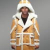 Men Long Shearling Coat