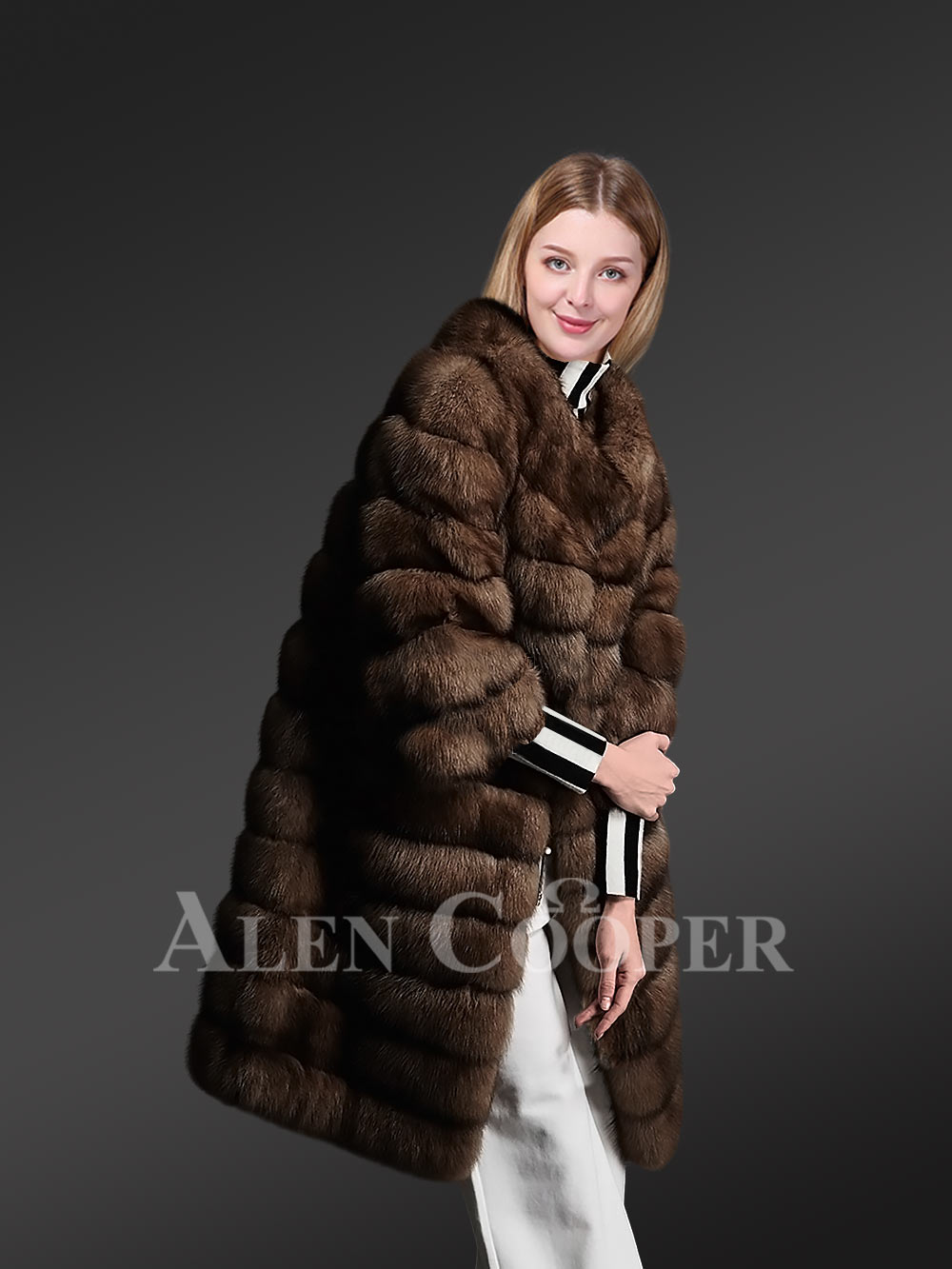 Sable 3/4 Legth Coat - Image 3