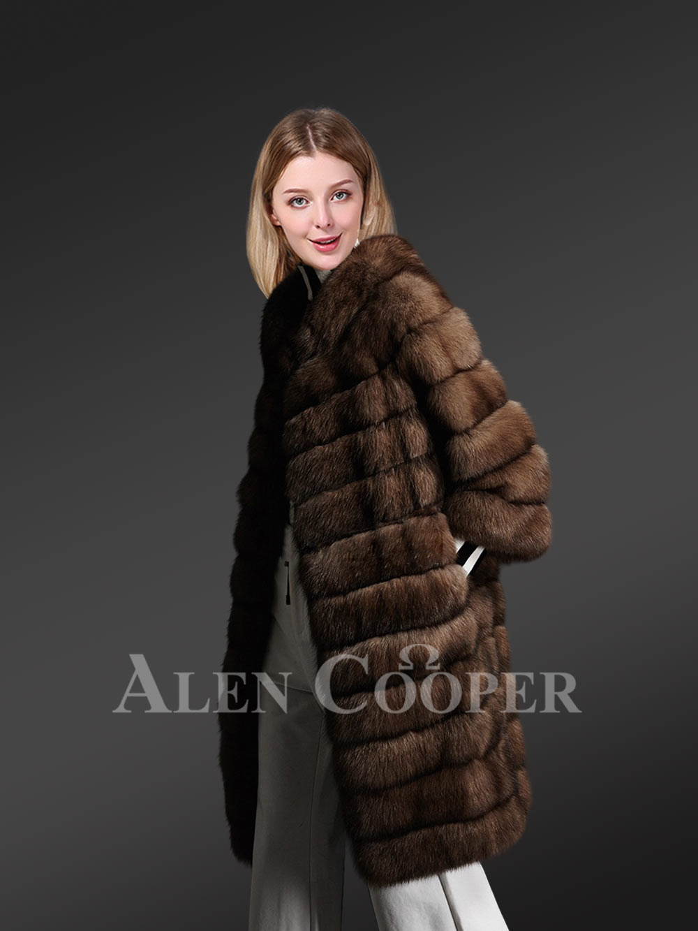 Sable 3/4 Legth Coat - Image 2