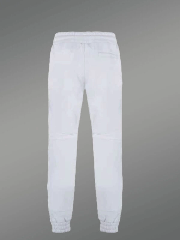 Leather Joggers in White - Image 3