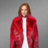 Rabbit Fur Biker Jacket