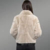 Rabbit Fur Baggy Coat for women back view