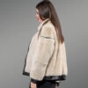 Rabbit Fur Baggy Coat for women backside view