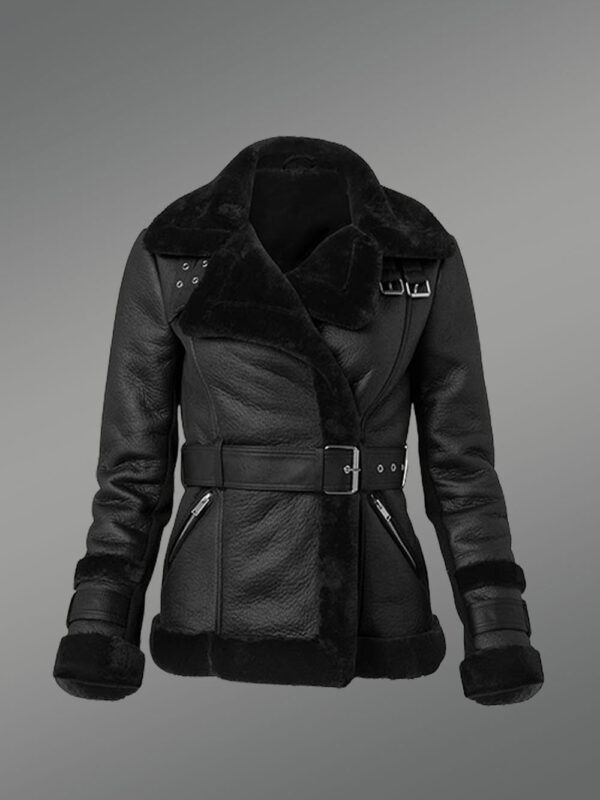 Waist Length Shearling Jacket - Image 4