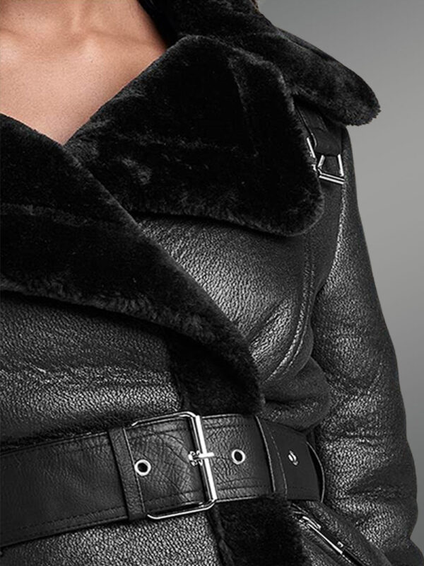 Waist Length Shearling Jacket - Image 5