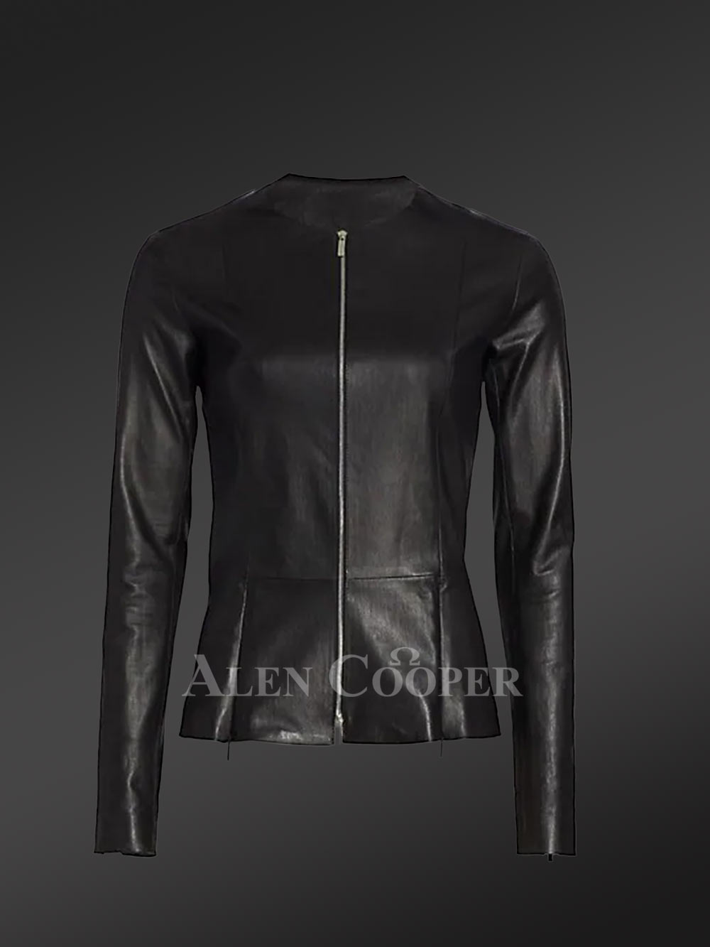 Dressy Black Leather Jacket - Image 6