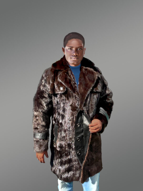 Men Long Mink Coat is Timeless & Stylish Winter Wear with Pure Mink Fur