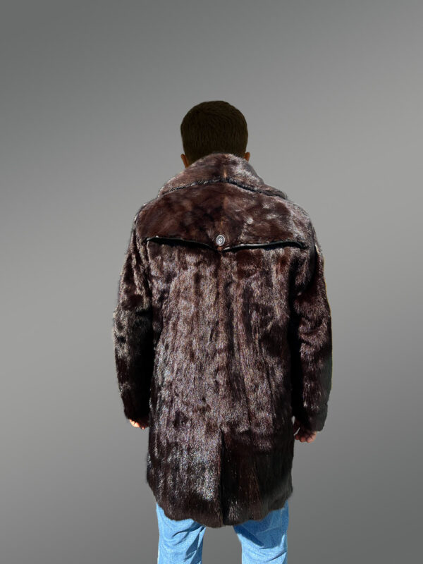 Men Long Mink Coat is Timeless & Stylish Winter Wear with Pure Mink Fur