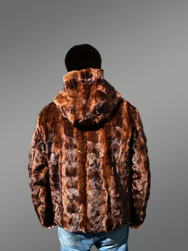 Classic Mink Fur Jacket with Hood Is a New Stylish Attire For Men