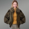 Real Rabbit Fur Bomber For Stylish Womens