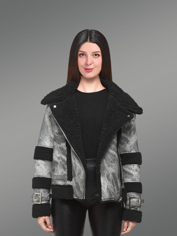 Real Shearling Biker Jacket