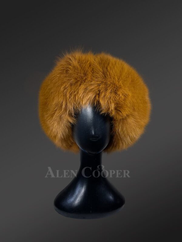 Mink Fur Hat in Tan for Women