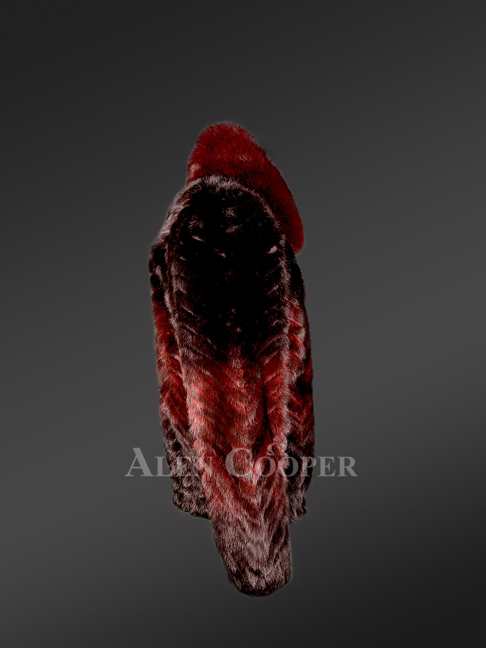 Men Mink Fur Bomber Jacket - Image 5