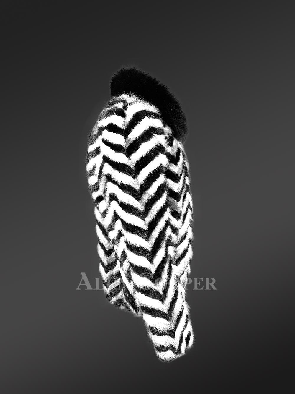 Men Mink Fur Bomber Coat with Zipper Closing - Image 6