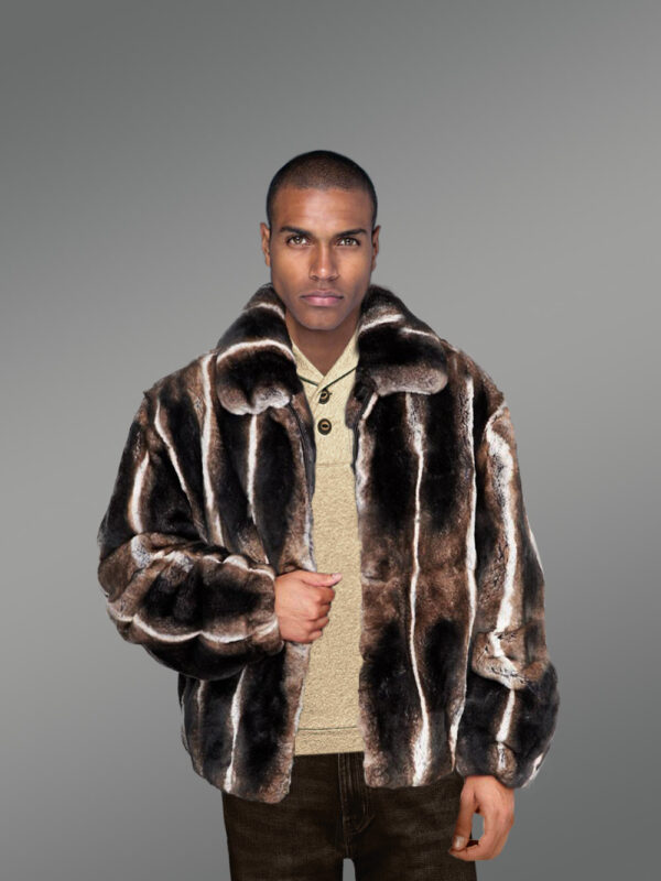 Rabbit Fur Bomber for Men