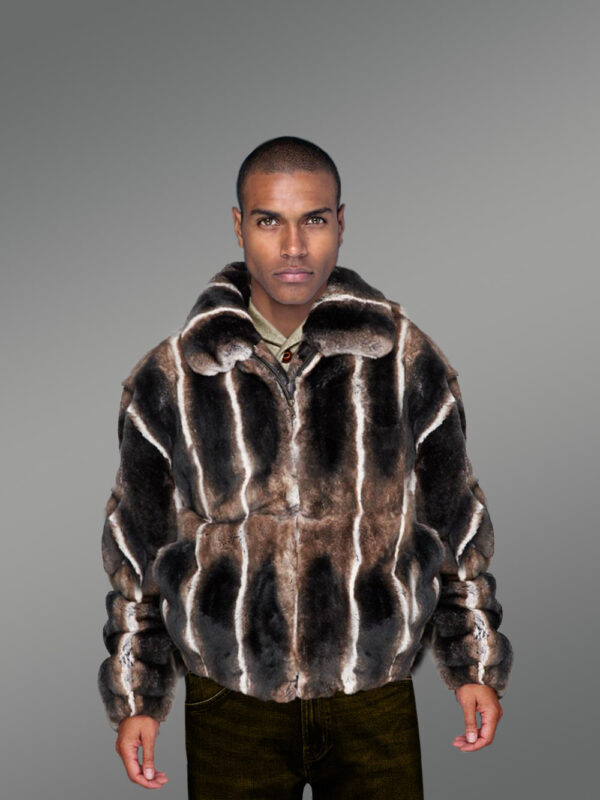 Rabbit Fur Bomber for Men - Image 3