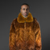 Mink Fur Bomber for Men