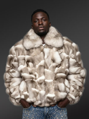 Fox Fur Jacket in Bomber for Men to Look Suave and Classy