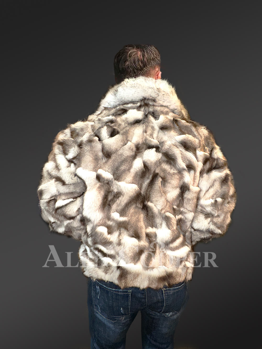 Fox Fur Jacket in Bomber for Men to Look Suave and Classy - Image 4