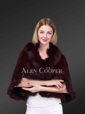 mink fur cape shaped jacket