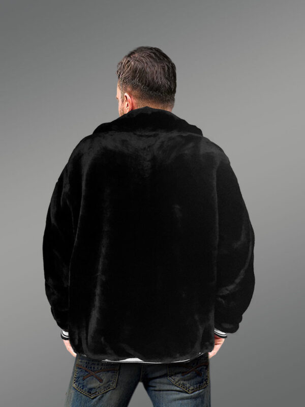 Sheepskin Bomber Mouton Varsity for Men - Image 7