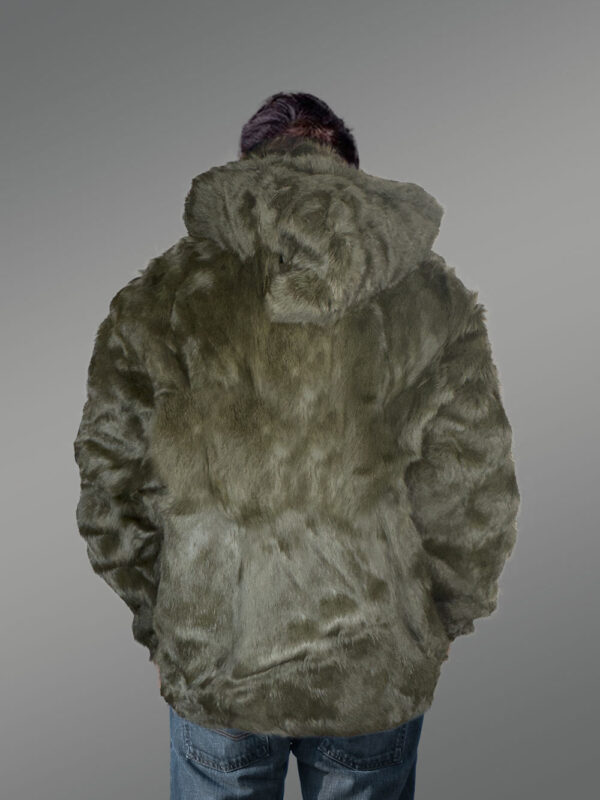 Mens Rabbit Fur Bomber - Image 5