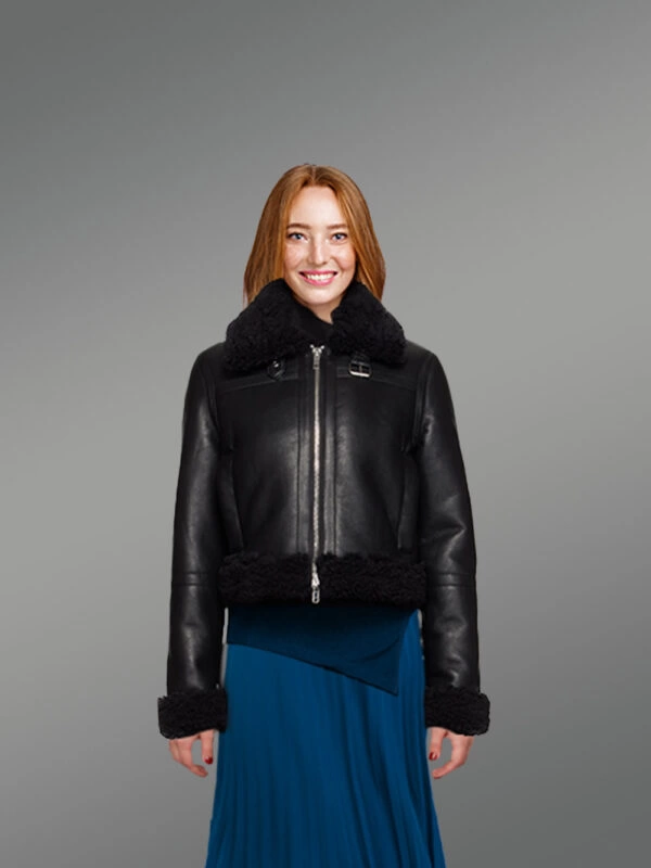 Women’s B-3 Bomber jacket in Black