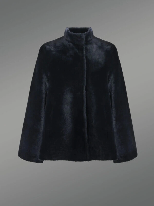 Sheepskin coat in Black  Mouton Finish - Image 4