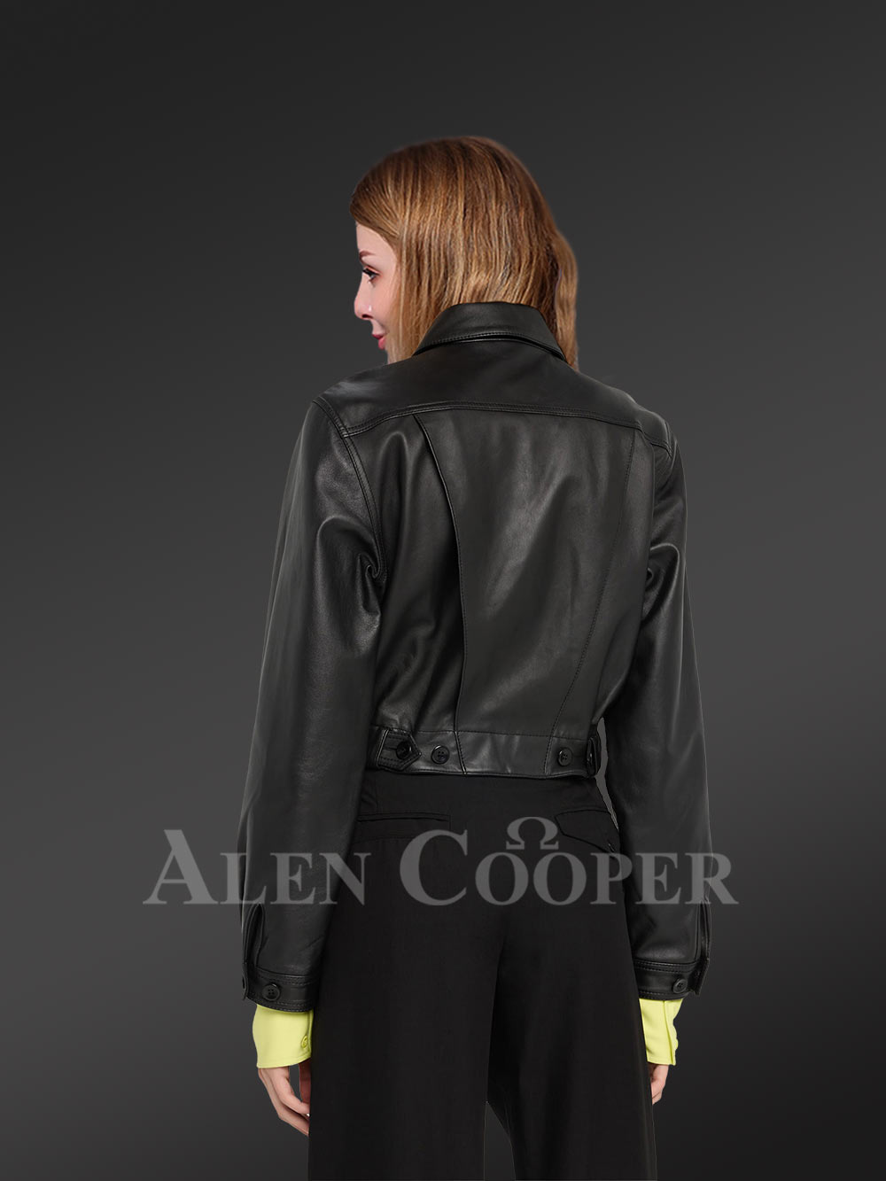 Leather Crop Jacket with Astonishing Features for a Smart Stylish Look - Image 2