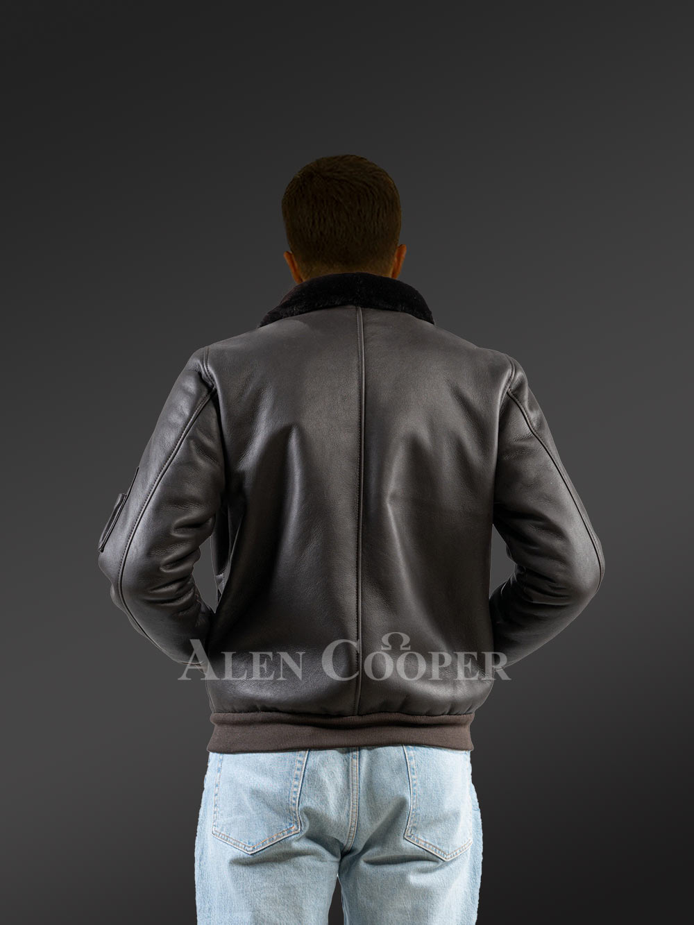 Mens Shearling Reversible Jacket with Outstanding Features on Both Sides - Image 5