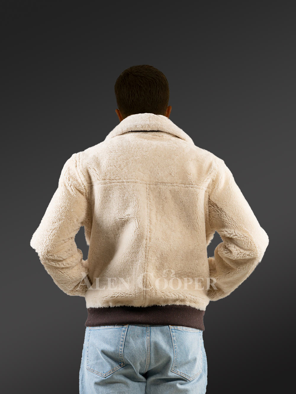 Sheepskin Reversible Jacket in Tan to Stay Warm, Comfortable & Stylish - Image 10